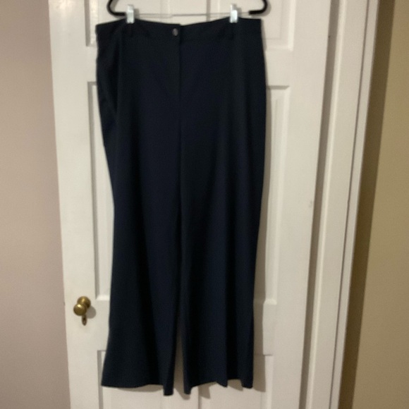 Navy blue wide legged dress pants. Size 14 - Picture 1 of 5